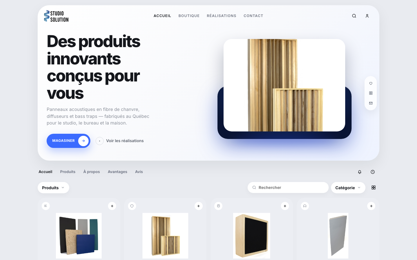Homepage v8 screenshot